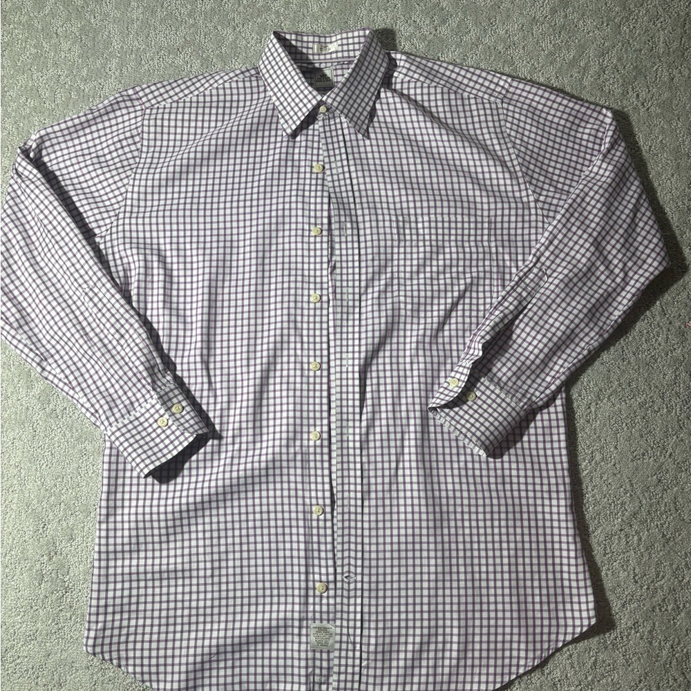 Men's Peter Millar Purple Checkered Shirt